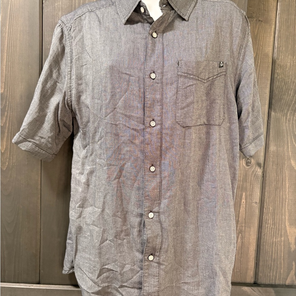 Kavu Gray Short Sleeve Shirt men's medium